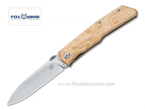 Fox Italy Terzuola 525 Folding Knife, N690, Birchwood Handle, FX-525BE