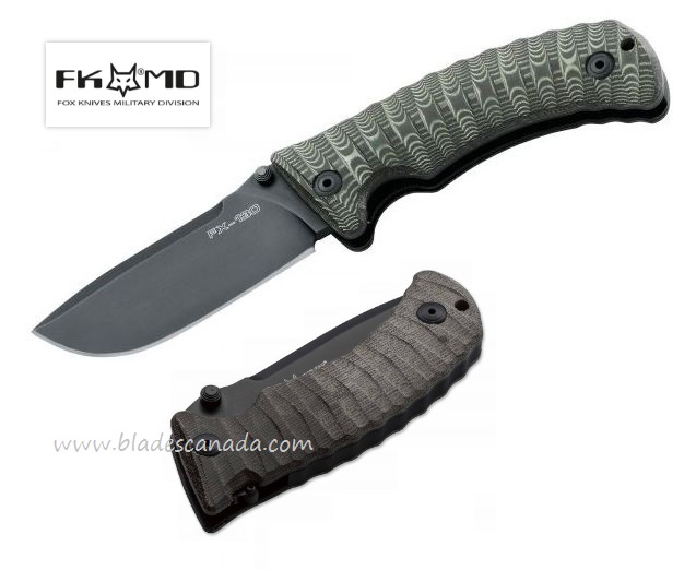 Fox Italy FKMD Pro Hunter Folding Knife, N690, Micarta, FX-130MGT