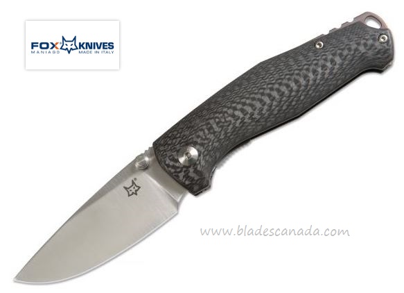 Fox Italy TUR Folding Knife, Elmax Blade, Carbon Fiber, FX-528
