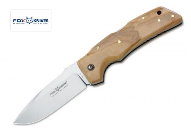 Fox Elite 1500 Olive Folding Knife, N690, Wood Handle, FX-1500OL - Click Image to Close