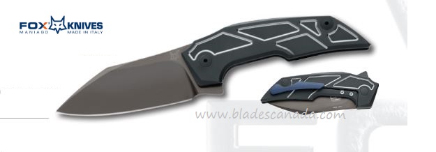 Fox Italy Phoenix Framelock Folding Knife, M390, Titanium, FX-531TIB - Click Image to Close