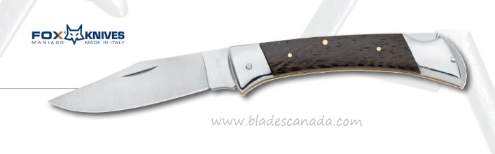 Fox Italy Folding Knife, 420C, Wenge Wood, Fox 316