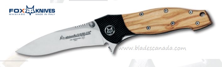 Fox Italy Elishewitz Flipper Folding Knife, 440C, Olive Wood, FX-460 - Click Image to Close