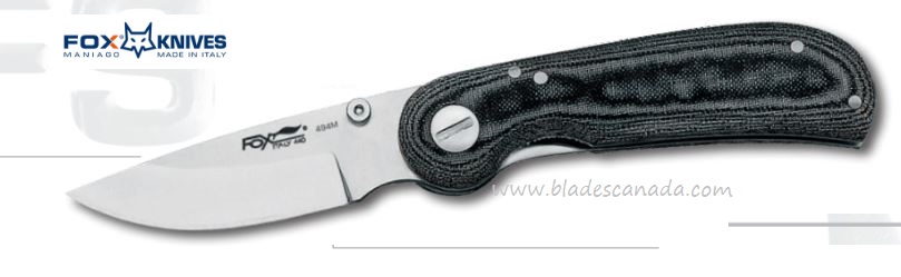 Fox Italy Folding Knife, 440C, Micarta, FX-494M