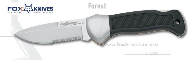 Fox Italy Forest Folding Knife, 440, Black Handle, FX-578NS