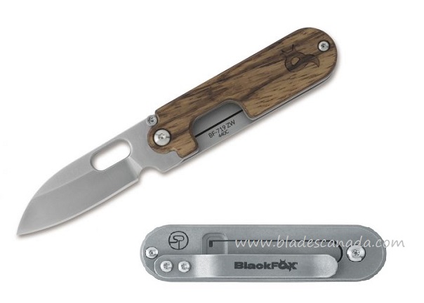 Blackfox BF-719ZW Bean Gen 2 Slipjoint Folding Knife, 440C, Wood Handle, Fox01FX483