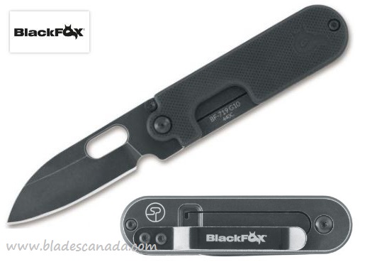 Blackfox Bean Gen 2 Slipjoint Folding Knife, 440C, G10 Black, BF-719G10