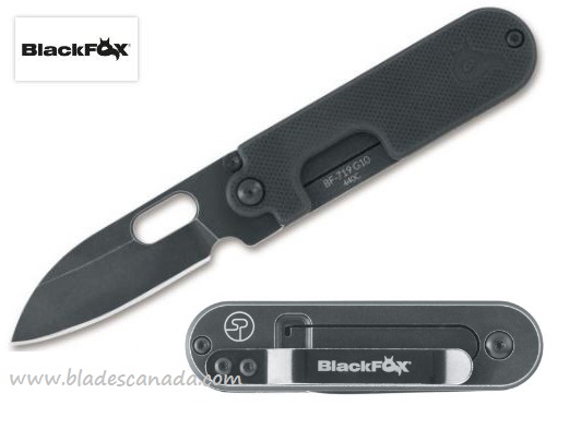 Blackfox Bean Gen 2 Slipjoint Folding Knife, 440C, G10 Black, BF-719 G10