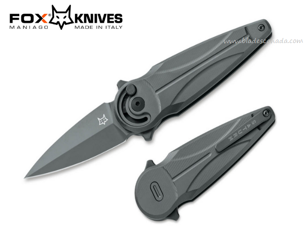 Fox Italy Saturn Flipper Folding Knife, M390, Titanium Black, FX-551 TiPVD
