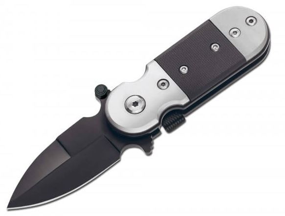 Boker Magnum Black Lightning Folding Knife, 440, G10 Black, 01SC148