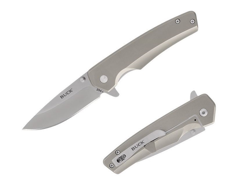 Buck Odessa Flipper Folding Knife, Stainless Handle, BU0254SSS