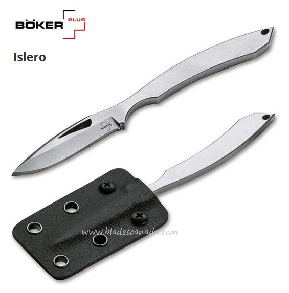 Boker Plus Islero Fixed Blade Knife, D2, Kydex Sheath, 02BO036