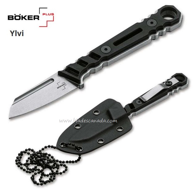Boker Plus Ylvi Nick Knife, D2 Steel, Kydex Sheath, 02BO038