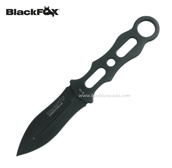 BlackFox BF720 Throwing Knife, 440 Stainless Black, Nylon Sheath
