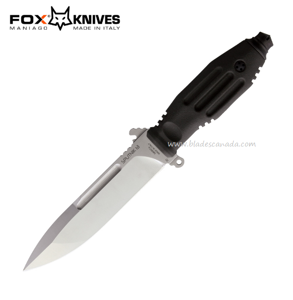 Fox Italy Mars Sputnik 13 Fixed Blade Knife, N690, Black Handle, FX-813G
