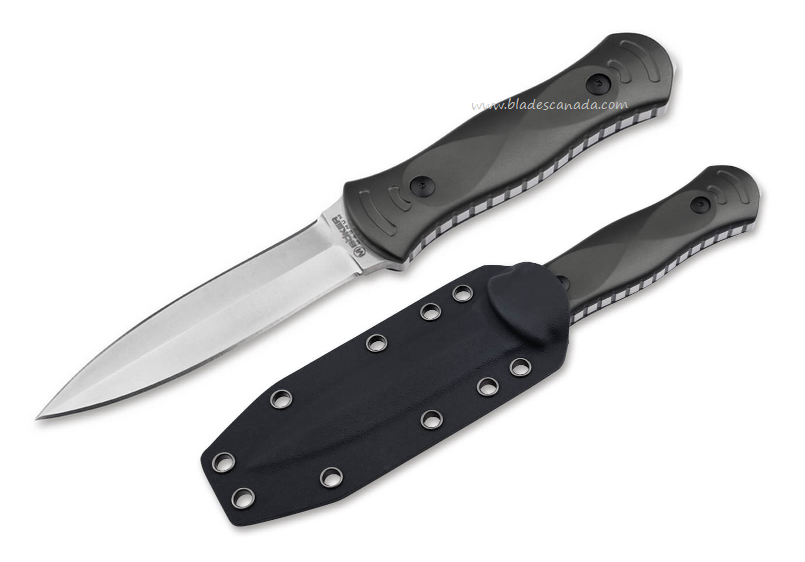 Boker Magnum Alacran Fixed Blade Knife, 440B, Aluminum Black, 02RY400
