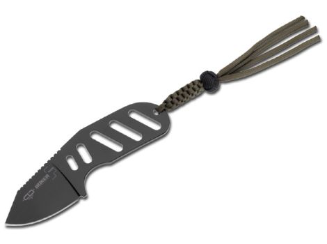 Boker Plus CLB Edit Fixed Blade Neck Knife, 440C, Stainless Handle, Hard Sheath, B-02BO020