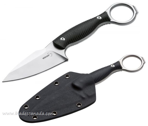 Boker Plus Accomplice Fixed Blade Knife, 14C28N, Kydex Sheath, 02BO175