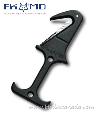 Fox Italy Airborne Emergency Tool, 420J2B, FRN Black, Black Sheath, FX-640/22B