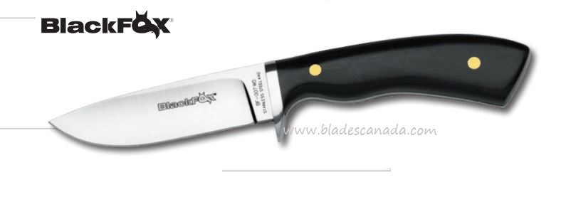 BlackFox Outdoor Fixed Blade Knife, 440A, Sandalwood, Leather Sheath, BF-007WD