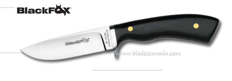 BlackFox Outdoor Fixed Blade Knife, 440A, Sandalwood, Leather Sheath, BF-007 WD