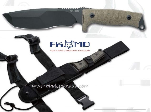 Fox Italy Trapper Fixed Blade Knife, N690, Micarta, FX-132 MGT