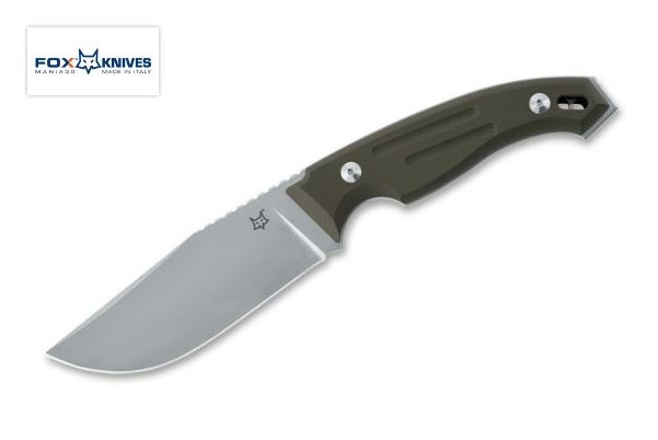 Fox Italy Octopus Bulgaris Fixed Blade Knife, N690, G10 OD, Leather Sheath, FX-510 OD