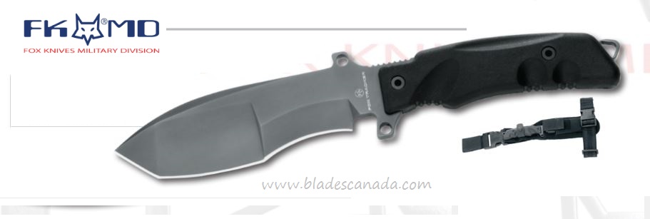 Fox Italy FKMD Tracker Sniper Fixed Blade Knife, N690, Cordura Sheath, FX-9CM01B - Click Image to Close