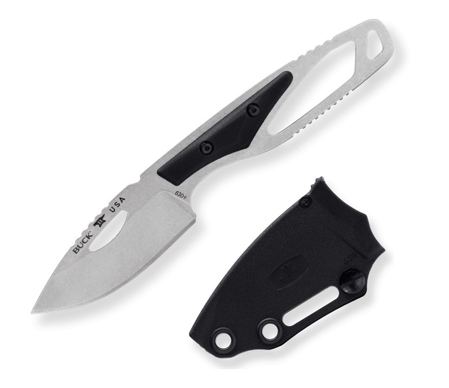 Buck PakLite Hide Fixed Blade Knife, 420HC, Hard Sheath, 630BKS