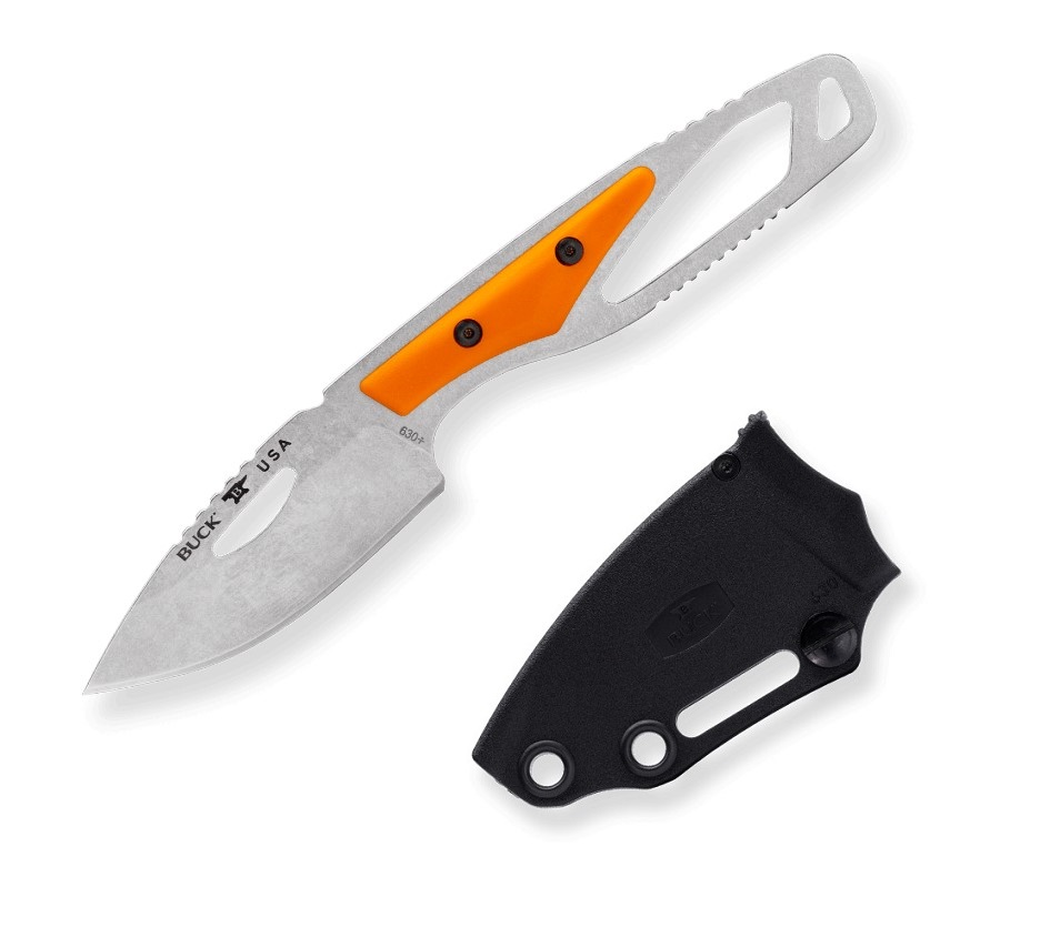 Buck PakLite Hide Fixed Blade Knife, 420HC, Hard Sheath, 630ORS
