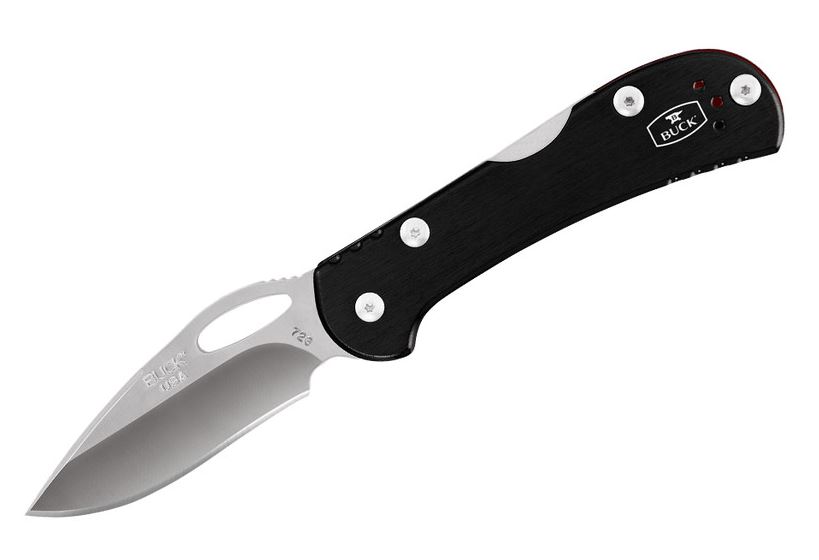 Buck Mini Spitfire Folding Knife, 420HC Steel, Aluminum Black, 0726BRS