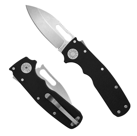 Demko Shark Cub Shark Lock Folding Knife, CPM 20CV Slicer Shark, G10 Black Peel Ply, 096933