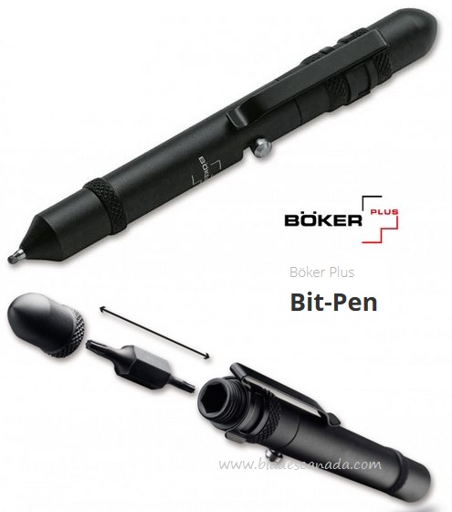 Boker Plus Bit-Pen, Aluminum Black, 09BO128 - Click Image to Close