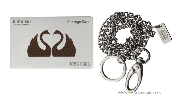 Due Cigni Sabrage Card, 24" Chain, 2C 2019