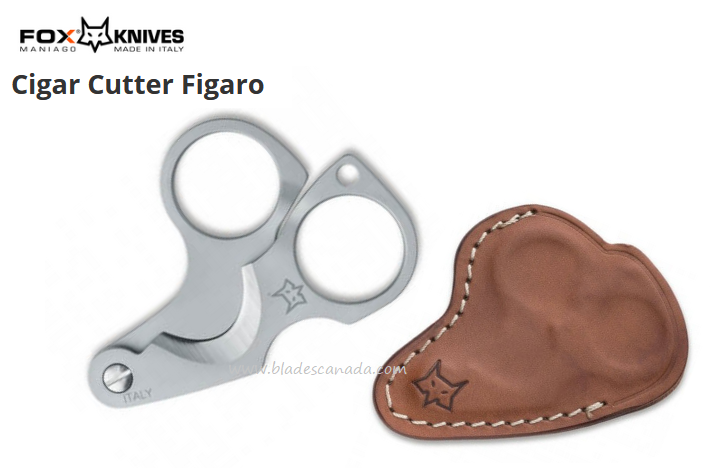 Fox Italy Figaro Cigar Cutter, Stainless Steel, 747