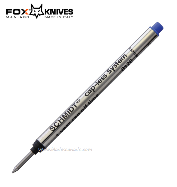 Fox Italy Schmidt Mil-Tac Pen Refill, Blue, S 8126 B