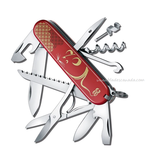 Swiss Army Huntsman Year of the Rat 2020, Ltd Edition, Red w/Gold Design