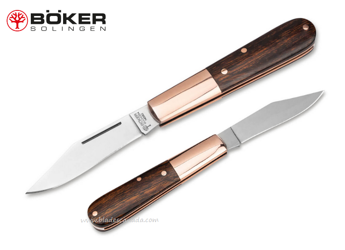 Boker Barlow Integral Slipjoint Folding Knife, N690, Desert Ironwood/Copper, 110045