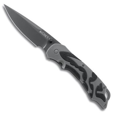 CRKT Moxie Folding Knife, Assisted Opening, Grey/Black Handle, CRKT1102