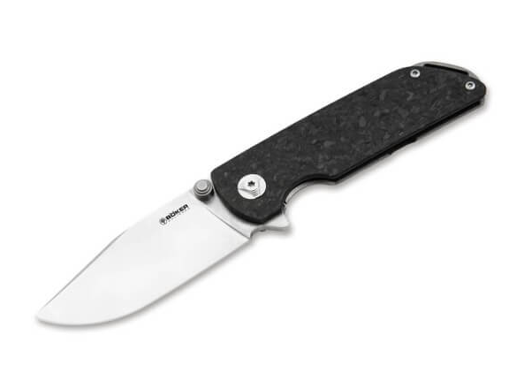 Boker Soligen Sherman Flipper Framelock Knife, MagnaCut, Carbon Handle, 110665