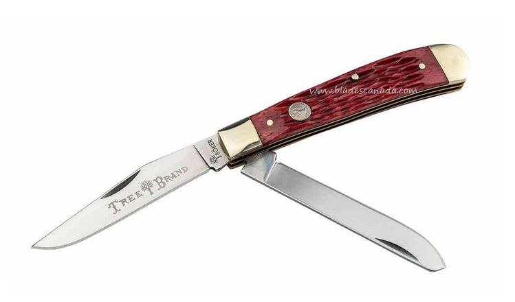 Boker Manufaktur Traditional Series 2.0 Trapper Folding Knife, D2, Bone Red, 110825