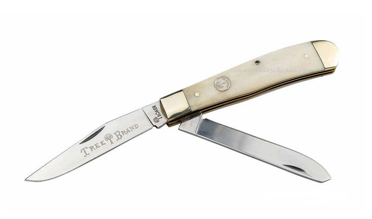 Boker Manufaktur Traditional Series 2.0 Trapper Folding Knife, D2, Bone, 110826