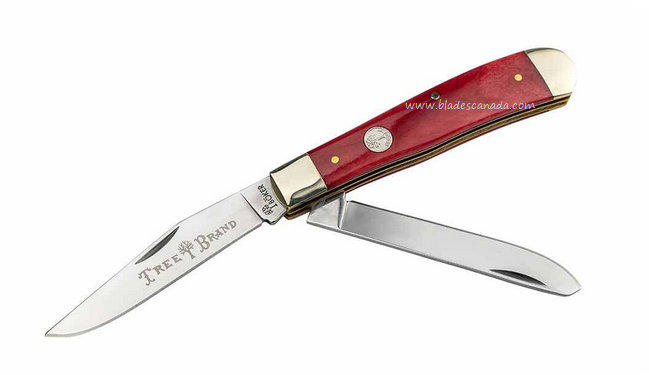 Boker Manufaktur Traditional Series 2.0 Trapper Folding Knife, D2, Bone Red, 110830