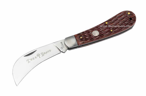 Boker Manufaktur Traditional Series 2.0 Folding Knife, D2 Hawkbill, Bone Brown, 110843