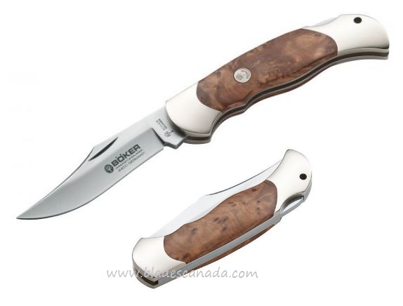 Boker Germany Optima Folding Knife, 440C, Thuja Wood, 113002TH