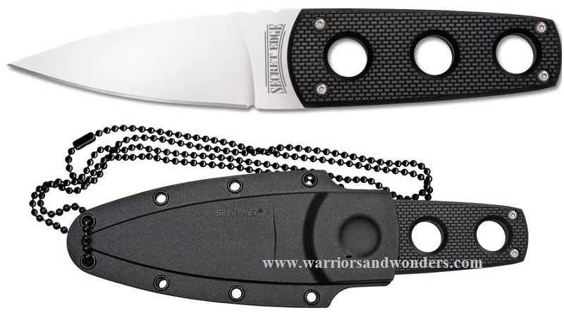 Cold Steel Secret Edge Fixed Blade Knife, AUS 8A, Kydex Sheath, 11SDT