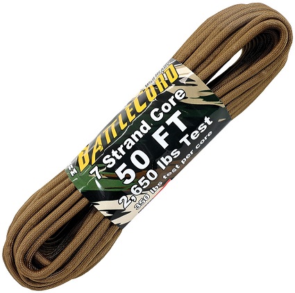 ARM BattleCord 2650 lb, 50 Ft. - Coyote Brown, RG1210