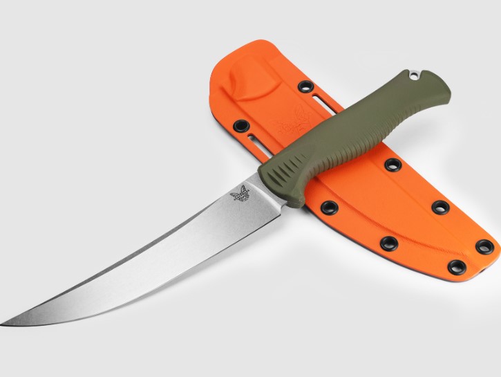 Benchmade Meatcrafter Fixed Blade Knife, CPM 154, Green Santoprene, 15500-04