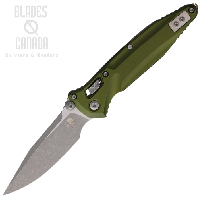 (image for) Microtech Socom Delta Ram-Lok Folding Knife, M390MK Apocalyptic, Aluminum OD Green, 159RL-10APOD