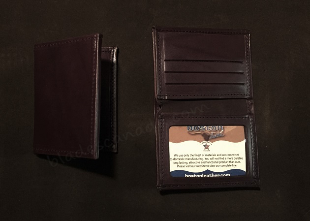 Boston Leather 165S-1ID Book Style Wallet w/ ID Window - Brown